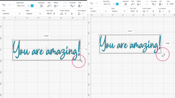 Two side-by-side comparision screenshots show improvements to test handling. The text box reads "You are amazing!"