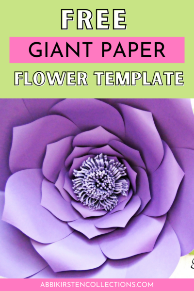 Free giant paper flower template by Abbi Kirsten Collections. Create large paper flower with these free paper flower SVG files and PDF printable templates. 