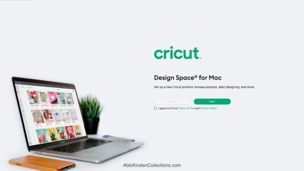 Cricut Design Space web page.