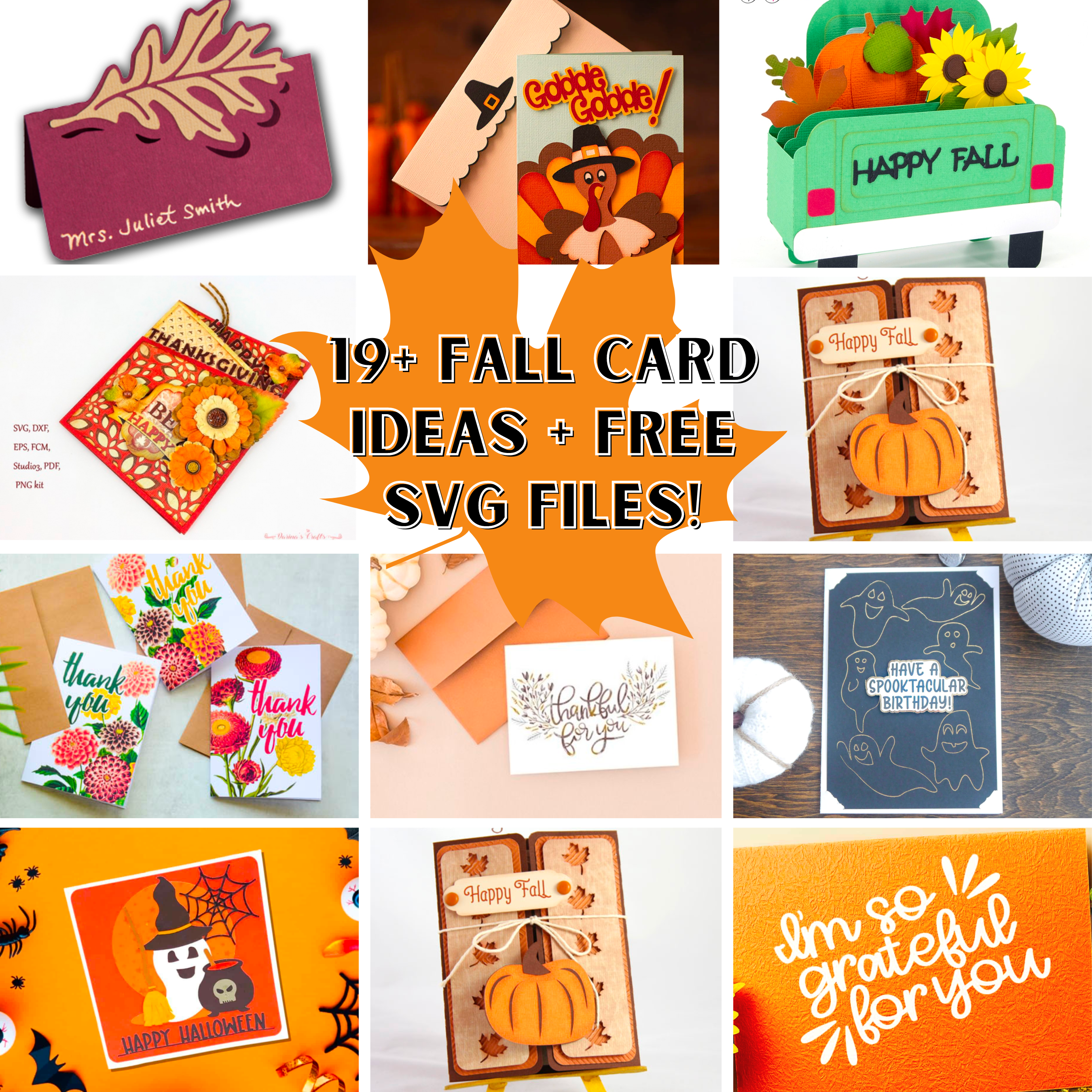 19+ Fall Card Ideas To Make With Cricut: Free SVG Files