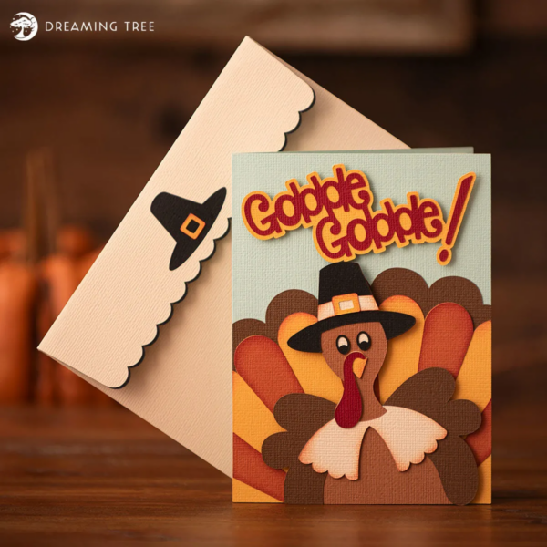 Gobbly gobble fall card. 