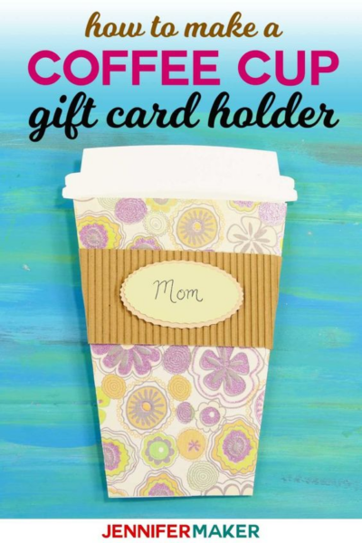 Coffee cup gift card holder