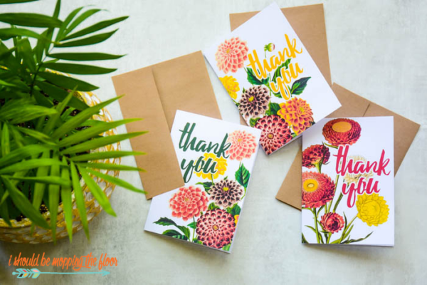 Printable chrysanthemums card