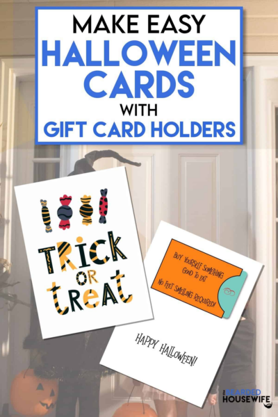 Halloween cards with gift card holder. 