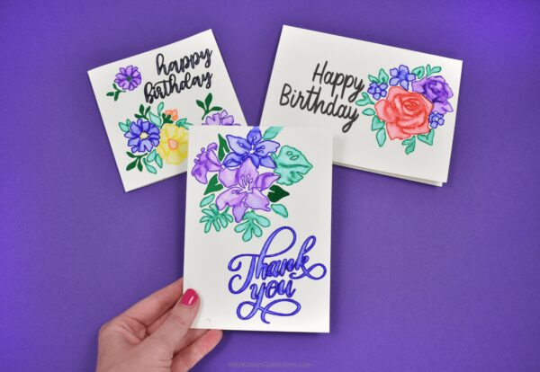 Cricut Watercolor Cards and Watercolor Markers - Weekend Craft