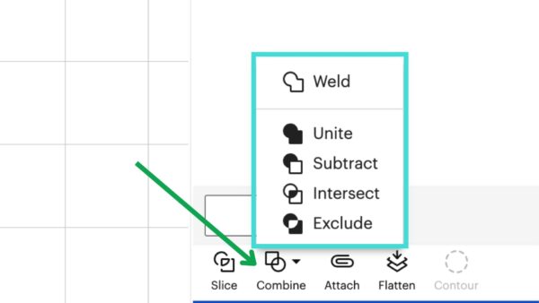 Cricut Design Space Combine Tools: How to use Weld, Unite, Subtract, Intersect, Exclude to edit your images. 