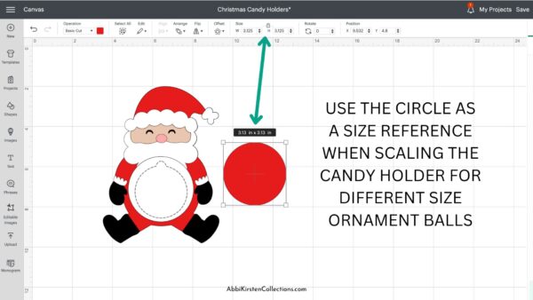 Santa Claus paper craft SVG in Design Space. 