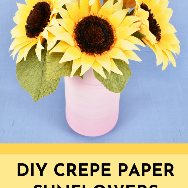 How to Make Crepe Paper Sunflowers: Templates and Tutorial