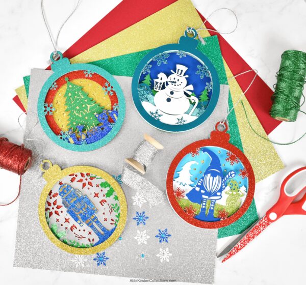 Paper Ornaments: 3D Layered Christmas Ornaments With Cricut