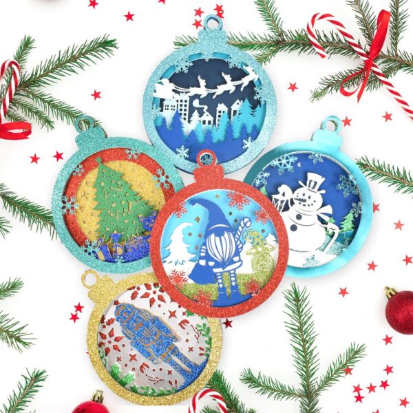 Paper Ornaments: 3D Layered Christmas Ornaments With Cricut