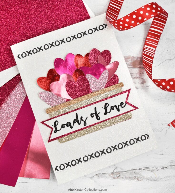 SVG: Valentines Day Insert Card. Cricut Joy Friendly. Draw 