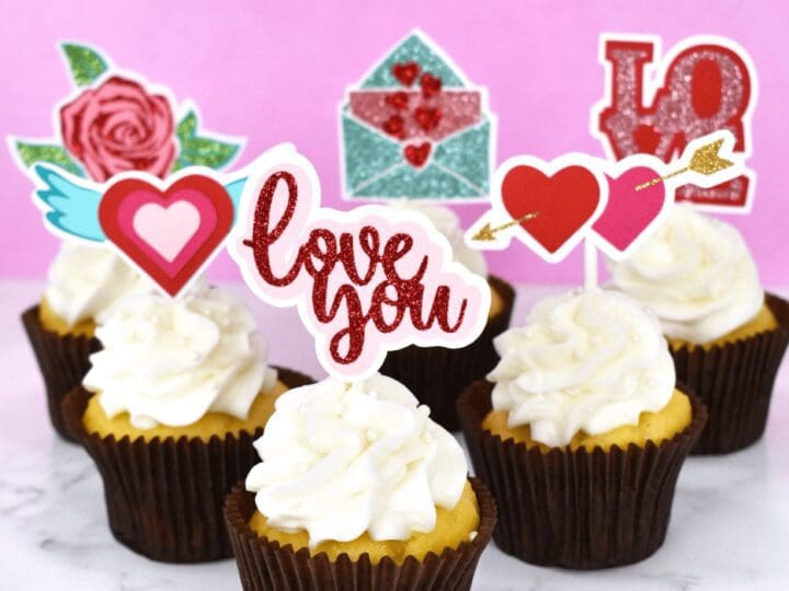 Valentinstag Cupcake-Topper – 24 Stück Mit „Kiss Me“ & Herzen | Süße Deko Für Kuchen & Party