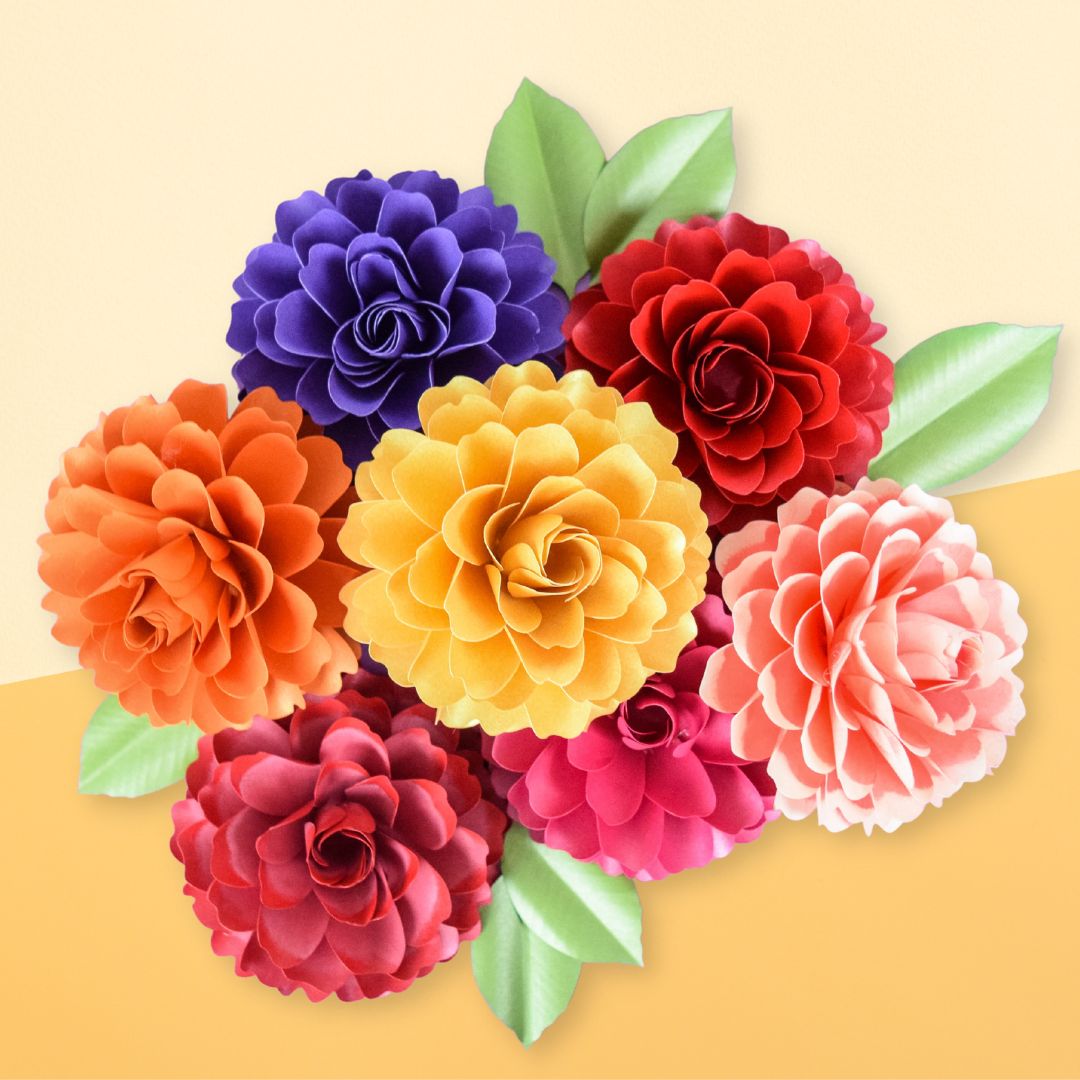 paper flowerfest square images7 paper dahlias