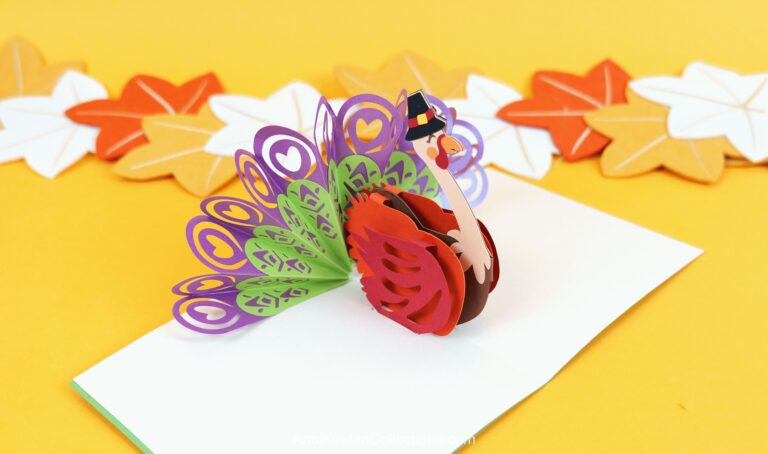DIY Turkey Pop-Up Thanksgiving Card Craft With Template