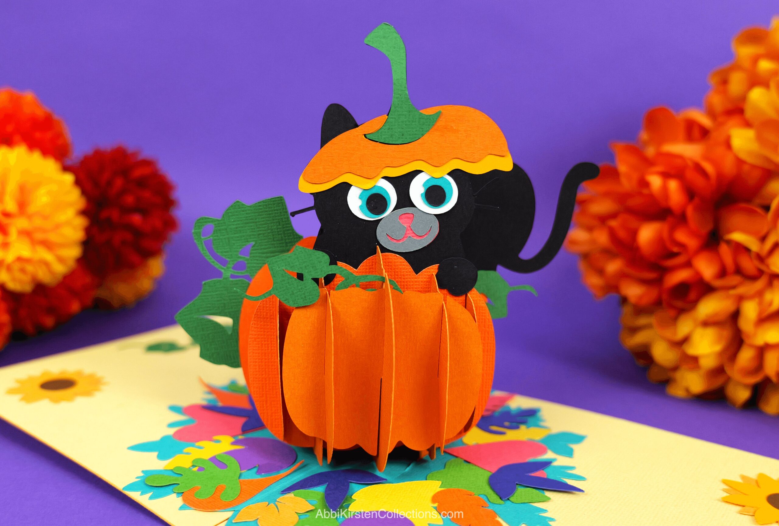 DIY Pop-Up Pumpkin Greeting Card Craft For Halloween