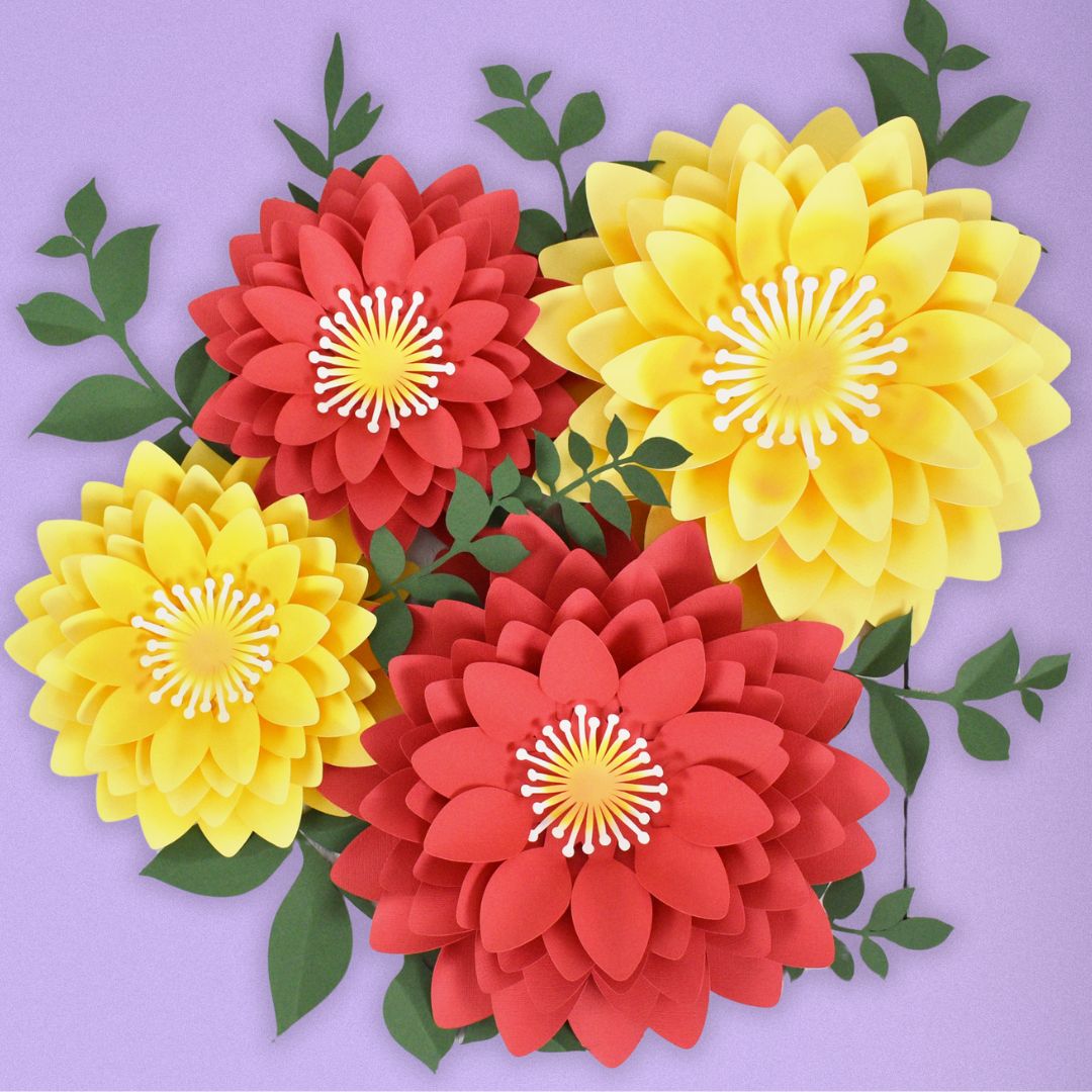 large paper dahlia