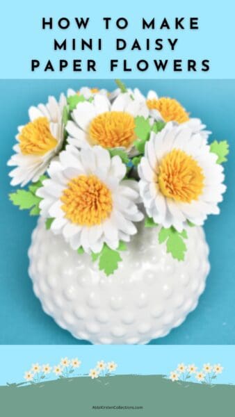 Bouquet of white mini daisies in white vase