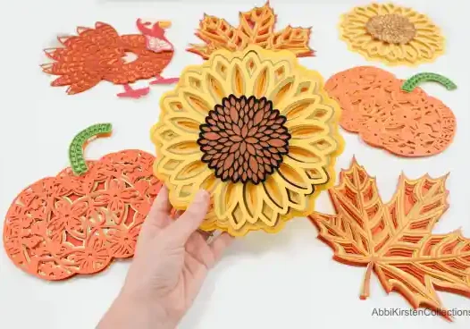3D Layered Paper Mandala Craft Tutorial – Sunflower Layered Mandala SVG File cover