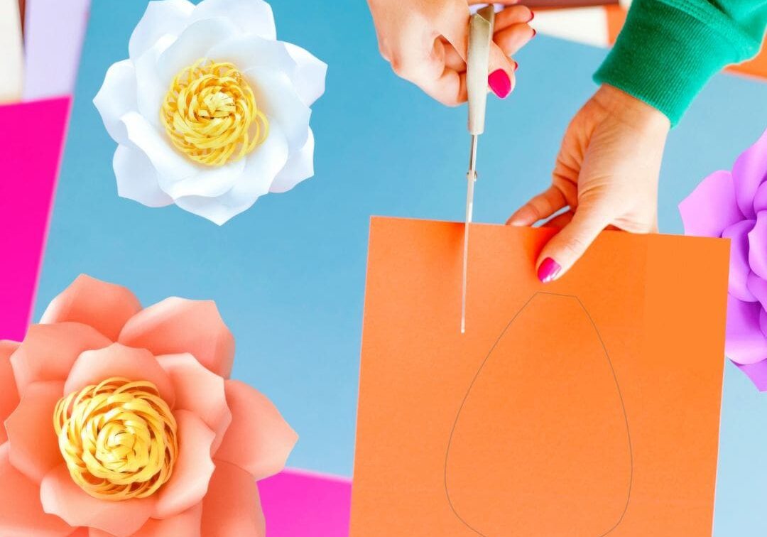 cutting flowers by hand